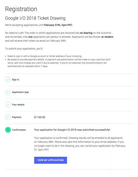 Google I/O 大会 | 门票注册与支付步骤全解析 Google I/O 大会 | 门票注册与支付步骤全解析
